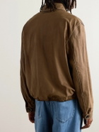 Marni - Patchwork Suede and Textured-Leather Blouson Jacket - Brown