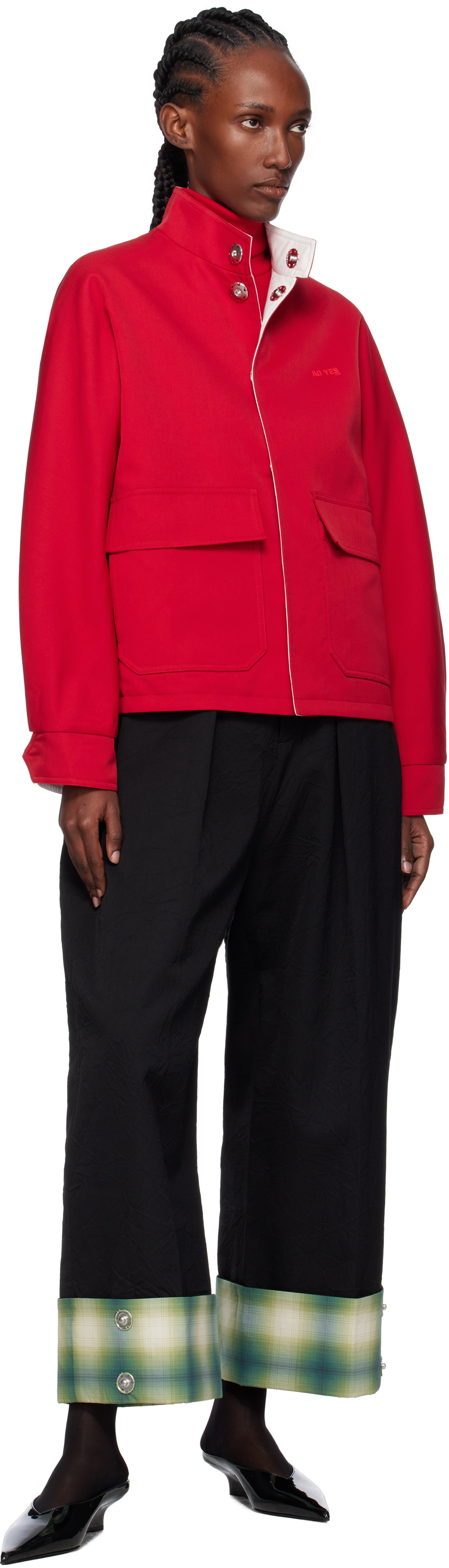 AO Yes Red & White Padded Reversible Jacket