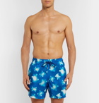 Vilebrequin - Mahina Slim-Fit Mid-Length Printed Swim Shorts - Blue