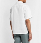 Camoshita - Skipper Checked Cotton and Lyocell-Blend Twill Pullover Shirt - White