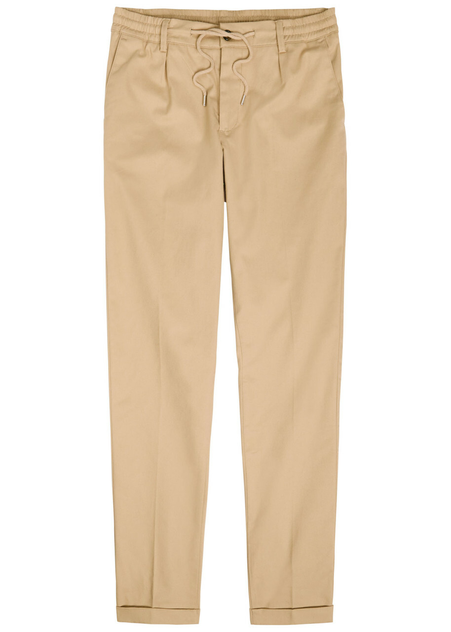 Aurélien Urban Stretch-cotton Trousers Beige