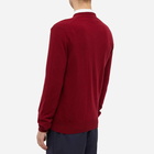 Comme des Garçons Play Men's Red Heart Cardigan in Burgundy