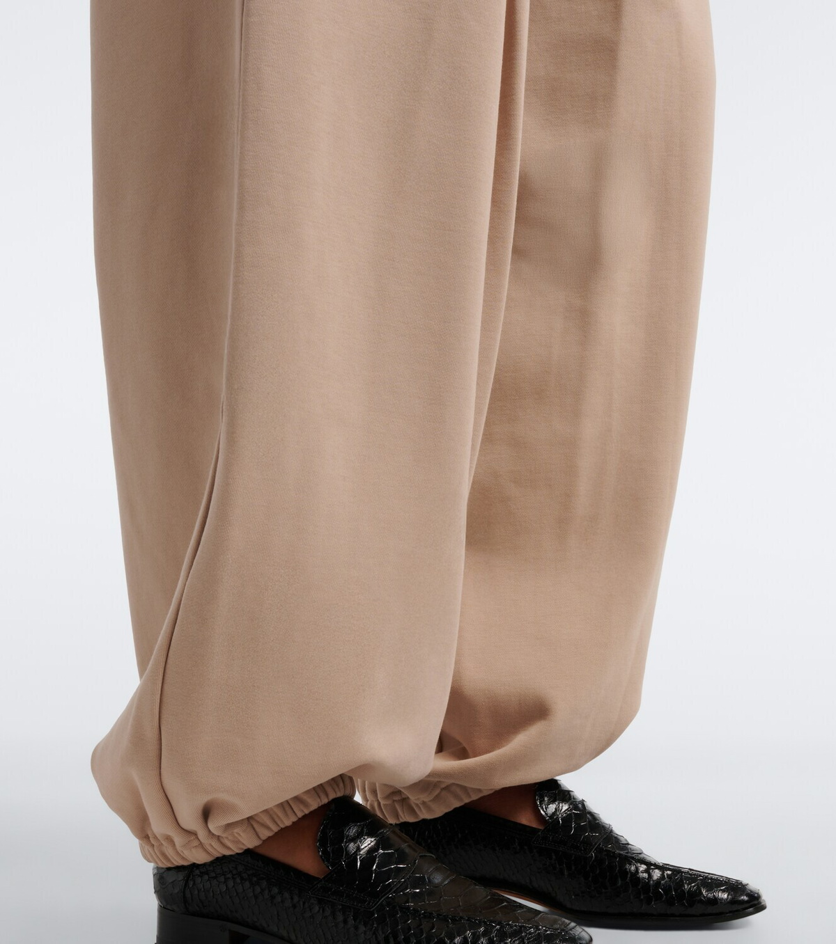 Sportmax Pleated cotton-blend jersey sweatpants