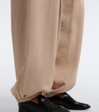 Sportmax Pleated cotton-blend jersey sweatpants