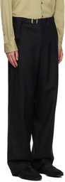 ZEGNA Black Belted Trousers