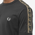 Fred Perry Men's Contrast Ringer T-Shirt in Black