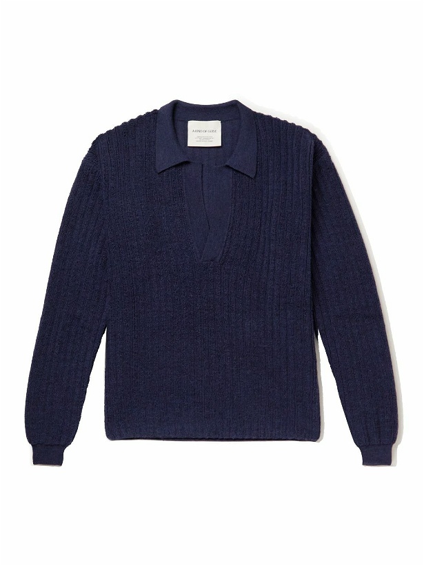 Photo: A Kind Of Guise - Nikiski Ribbed Virgin Wool-Chenille Sweater - Blue