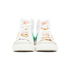 Nike White and Yellow Blazer Mid 77 Vintage Sneakers