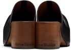 Acne Studios Black Leather Wood Clogs