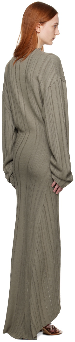 Jade Cropper Khaki Vented Maxi Dress