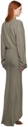 Jade Cropper Khaki Vented Maxi Dress