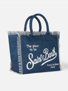 MC2 Saint Barth Vanity Indigo Canvas Shoulder Bag