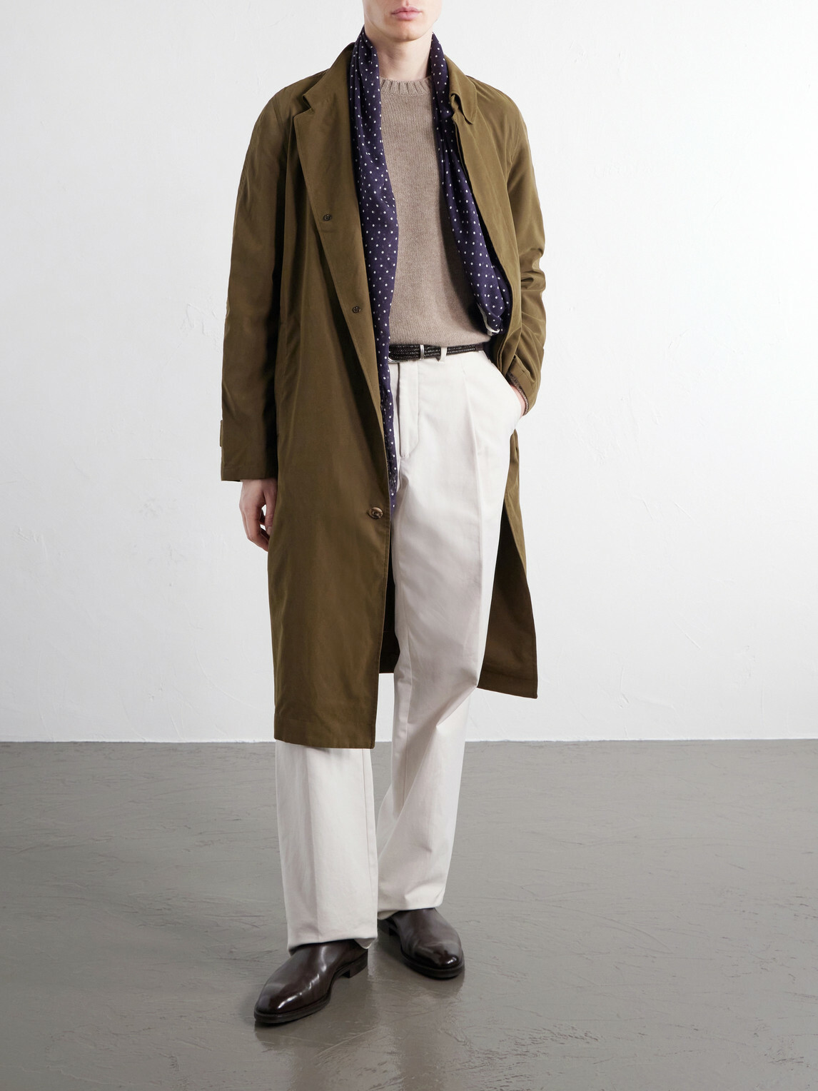 Anderson & Sheppard - Shell Trench Coat - Green