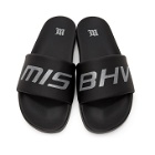 MISBHV Black Logo Pool Slides