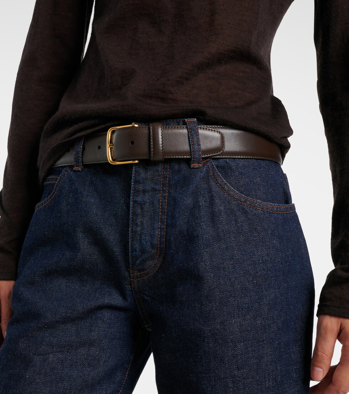 The Row Maxi Classic leather belt