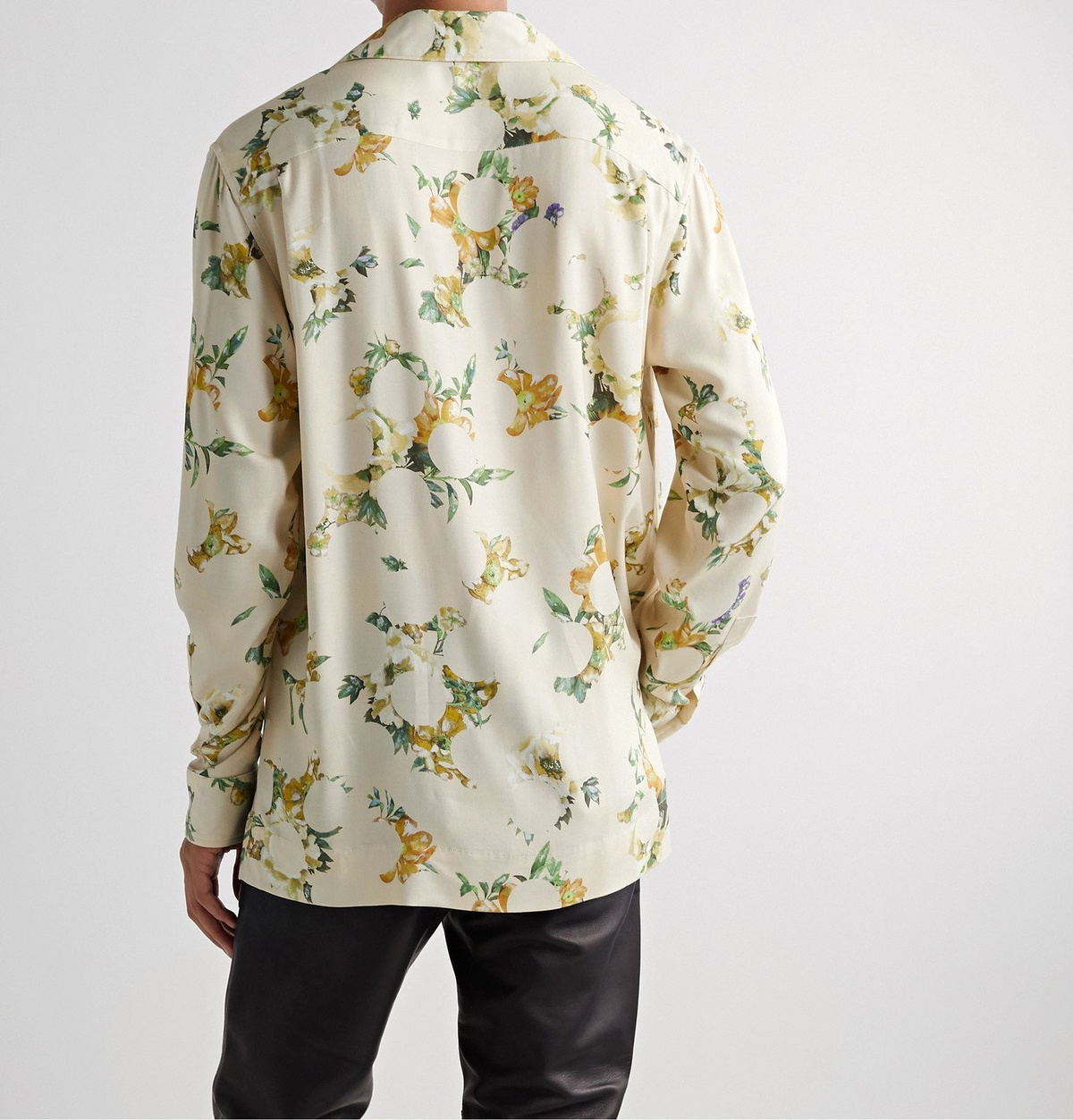 Acne Studios - Simon Camp-Collar Floral-Print Twill Shirt - Neutrals Acne  Studios