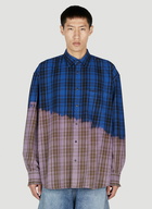 VETEMENTS Bleached Flannel Shirt male Blue