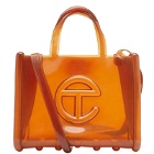 Melissa Women's x TELFAR Medium Jelly Shopper Bag in Tan