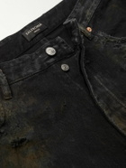 Balenciaga - Super Destroyed Wide-Leg Distressed Jeans - Black