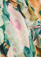 Rixo Meadow Floral-print Silk Midi Dress Green