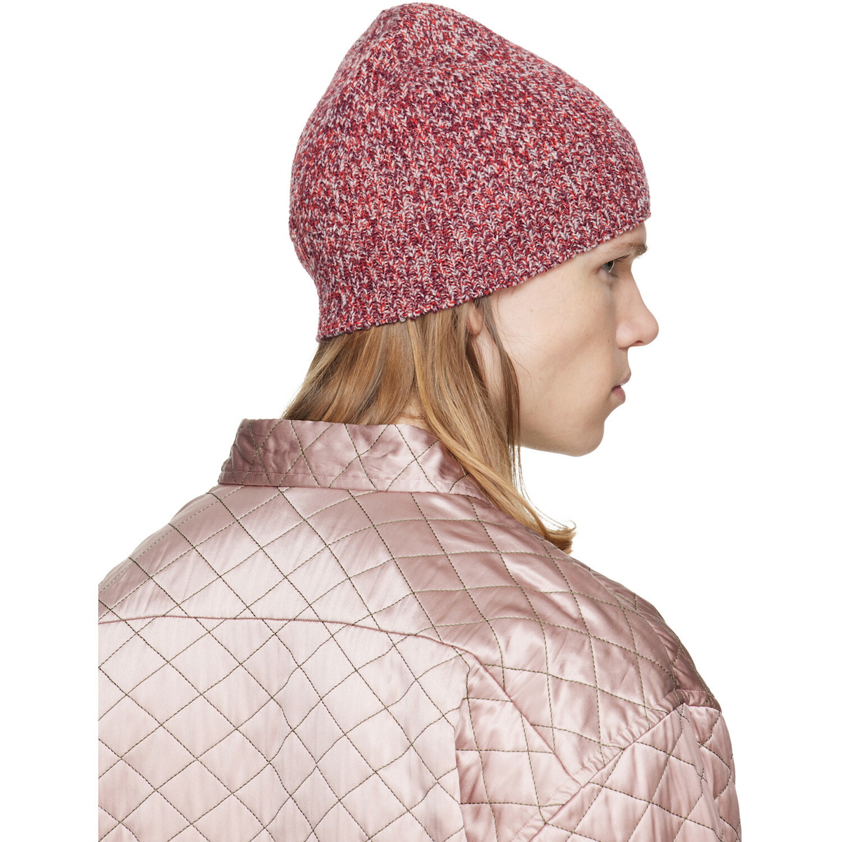 Dries Van Noten Red Embroidered Beanie