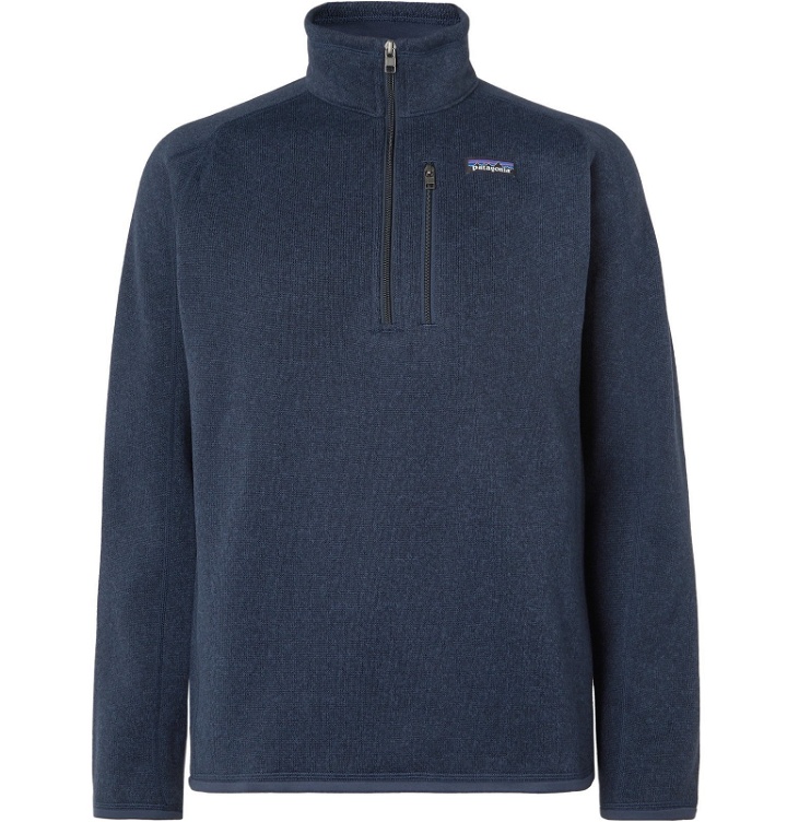 Photo: Patagonia - Better Sweater Fleece-Back Knitted Half-Zip Sweatshirt - Blue