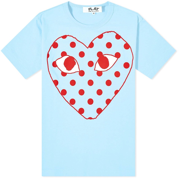 Photo: Comme des Garcons Play Red Heart Polka Dot Logo Tee