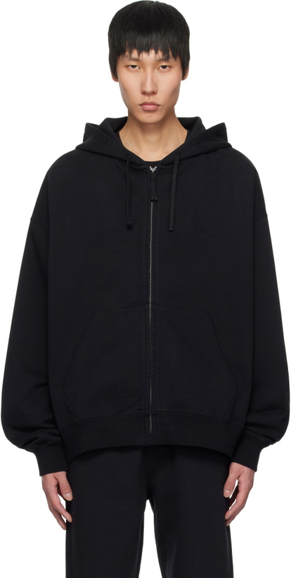 Photo: 1017 ALYX 9SM Black Boxy Zip-Up Hoodie