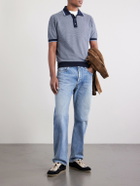 PIACENZA 1733 - Honeycomb-Knit Cotton Polo Shirt - Blue