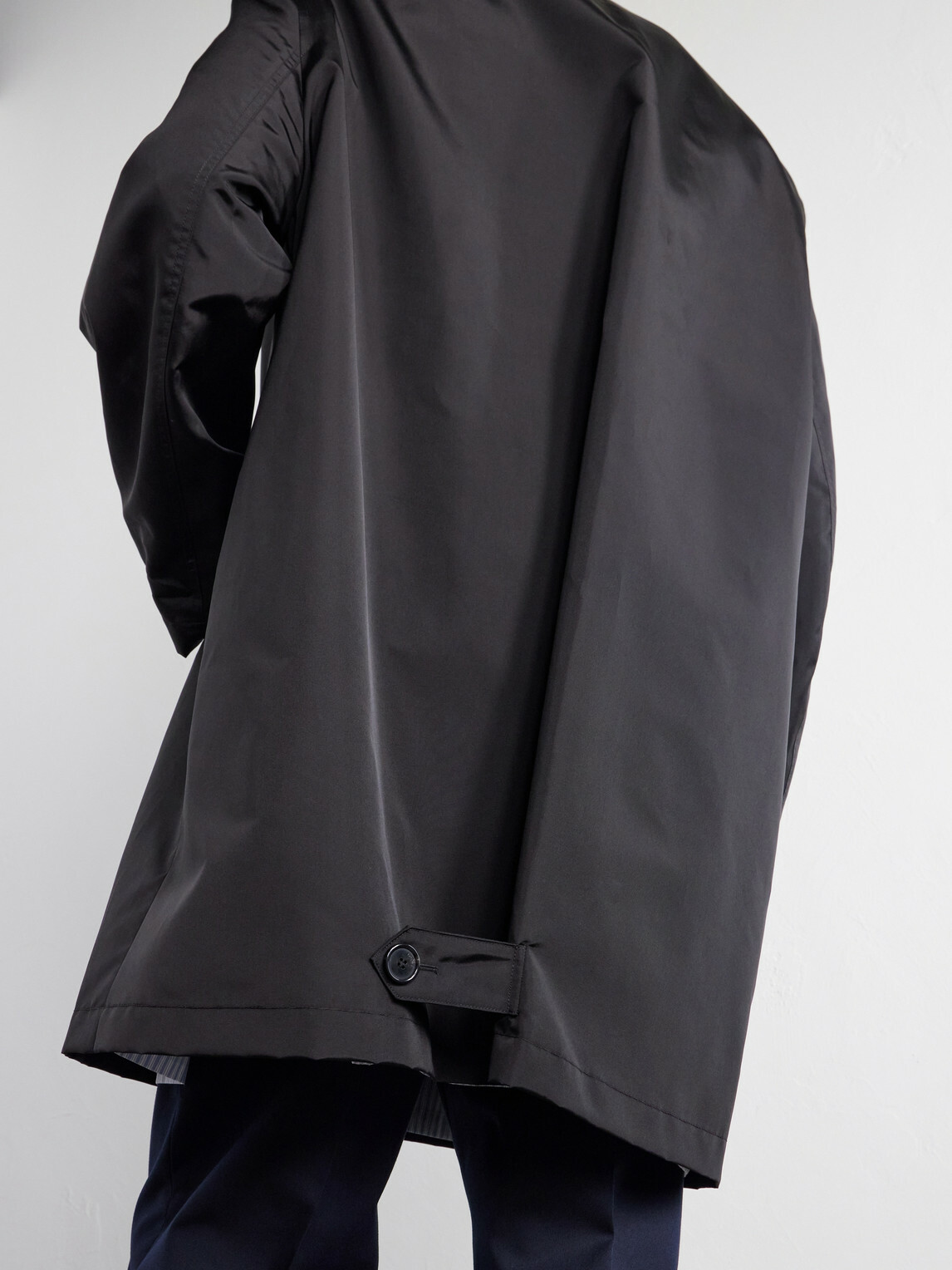 LOEWE - Logo-Embroidered Twill Trench Coat - Black