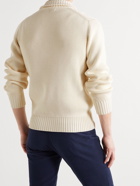 TOM FORD - Wool and Silk-Blend Half-Placket Sweater - Neutrals