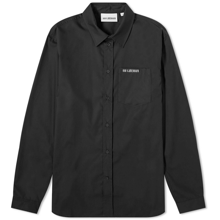 Photo: Han Kjobenhavn Men's Logo Regular Fit Shirt in Black