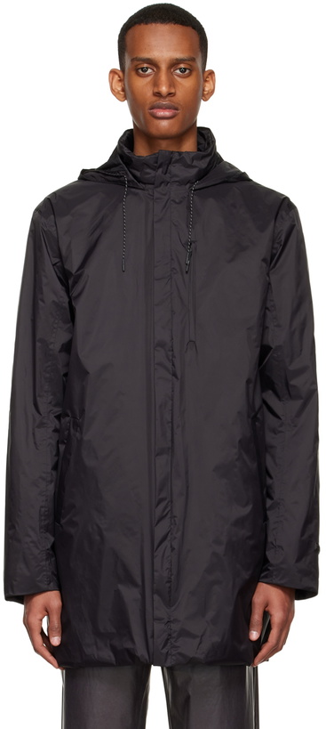 Photo: RAINS Black Nylon Coat