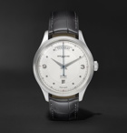 MONTBLANC - Heritage Automatic Day-Date 39mm Stainless Steel and Alligator Watch, Ref. No. 119947 - White