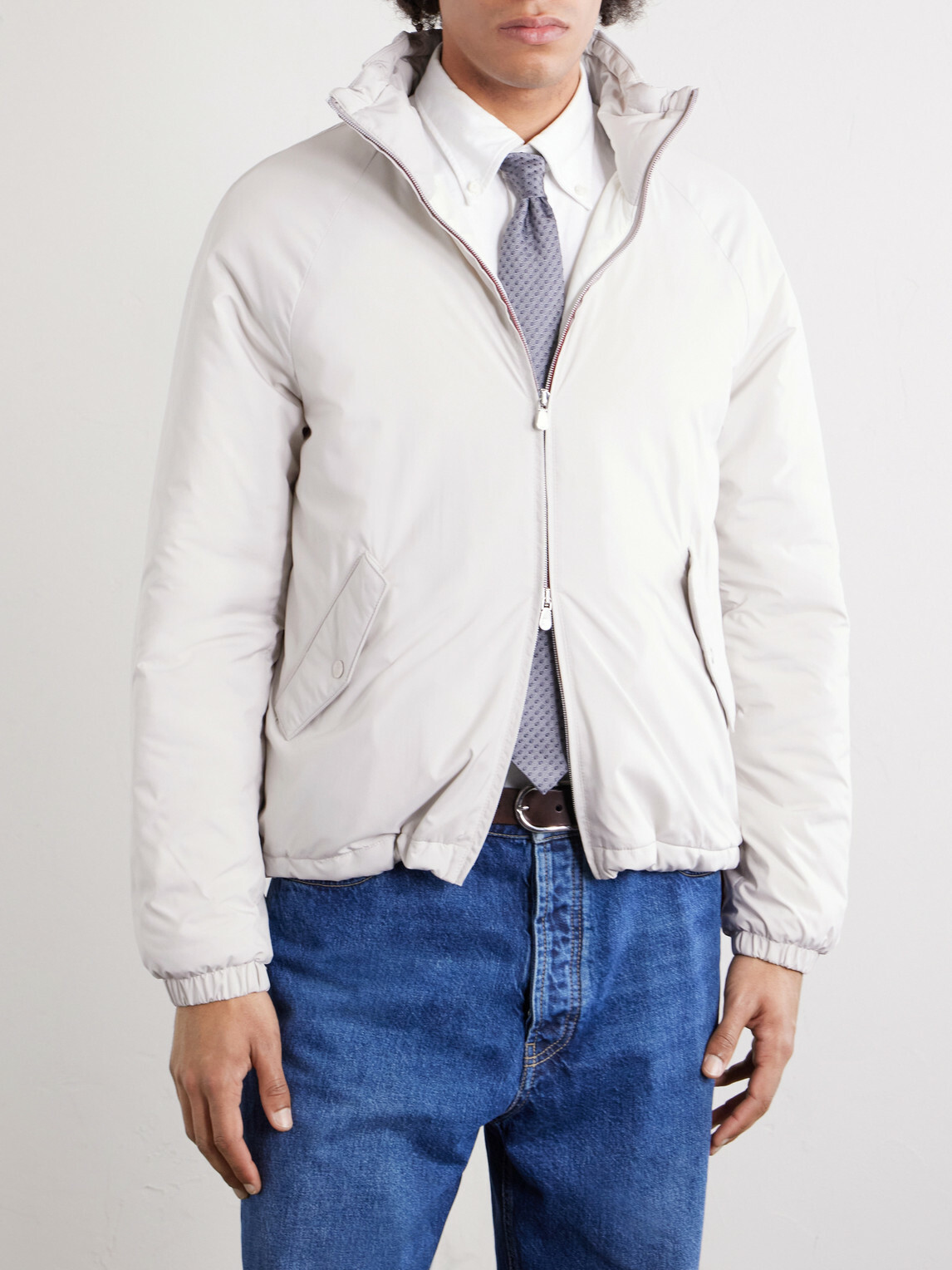 Brunello Cucinelli - Padded Shell Hooded Jacket - Neutrals