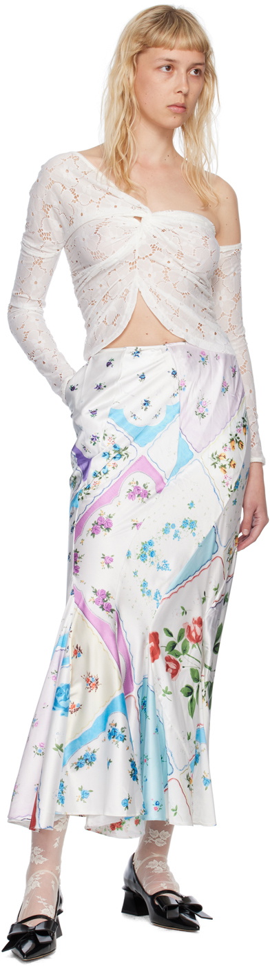 Yuhan Wang White Gathered Blouse