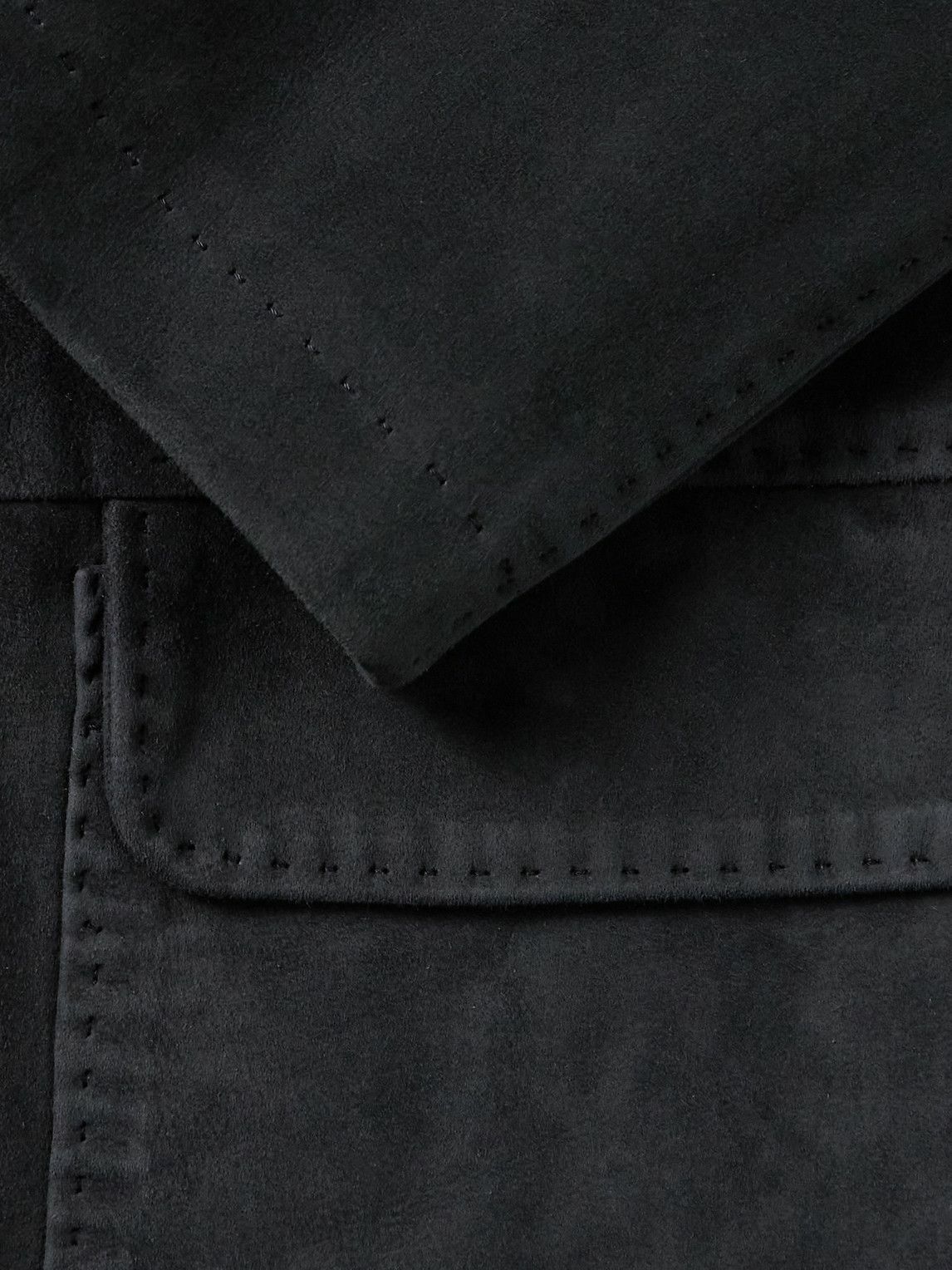 Sid Mashburn - Butcher Unstructured Suede Blazer - Blue