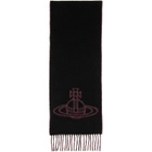Vivienne Westwood Black & Pink Double Face Scarf