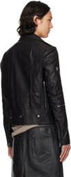 Rick Owens Black Hollywood Bauhaus Stooges Leather Jacket