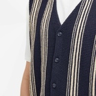Magic Castles Men's Frank Vest in Navy Stripe Mesh