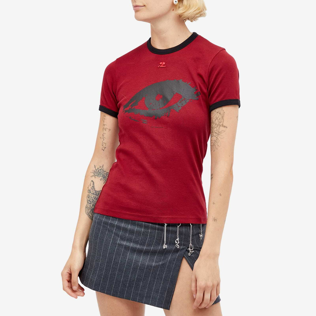 Tシャツ・カットソー COURReGES Woman Polo Shirt Red 125MPO029FI0001 4015 Polo Ralph Lauren polo shirt PRM EU