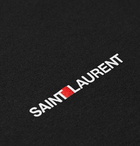 SAINT LAURENT - Logo-Print Cotton-Jersey T-Shirt - Black