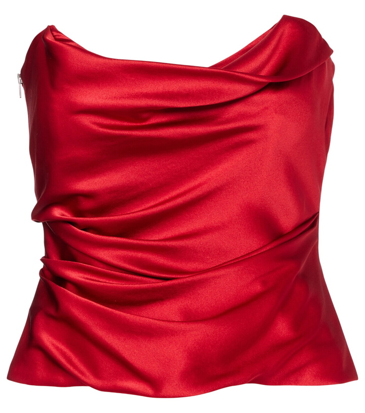 Photo: The Sei Draped silk charmeuse bustier