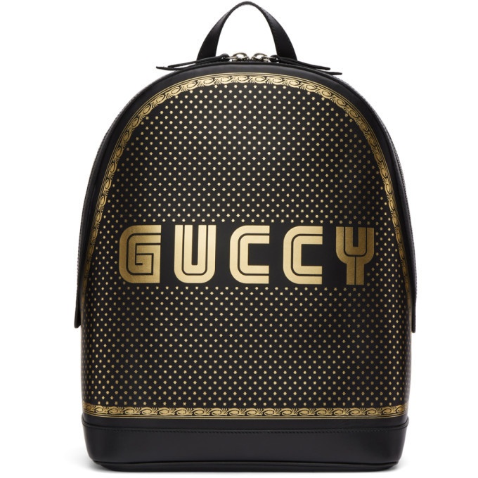 Photo: Gucci Black and Gold Guccy Magnetismo Backpack