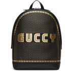 Gucci Black and Gold Guccy Magnetismo Backpack