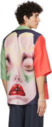 Charles Jeffrey Loverboy Multicolor Silk Face Print Half Sleeve Shirt