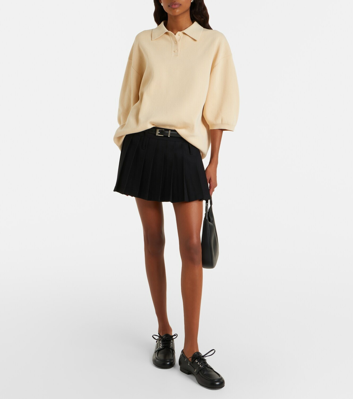 The Frankie Shop Nola cotton polo sweater