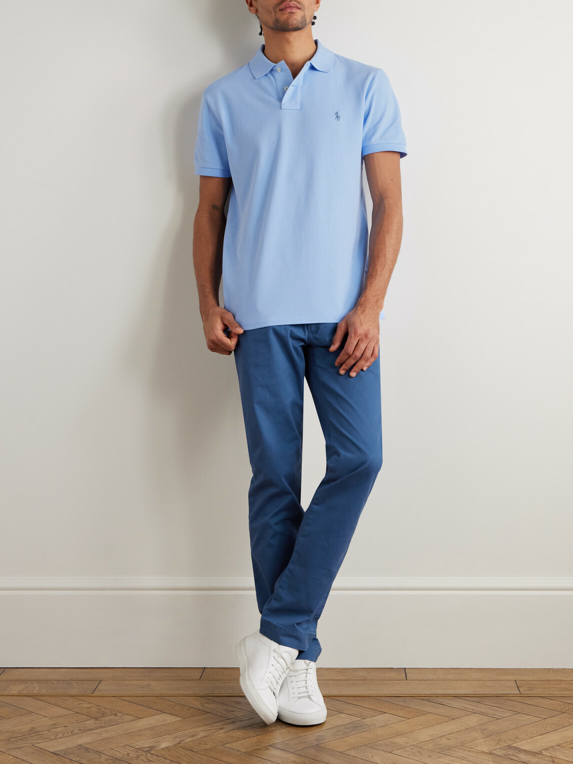 Polo Ralph Lauren - Greenwich Straight-Leg Cotton-Blend Trousers - Blue