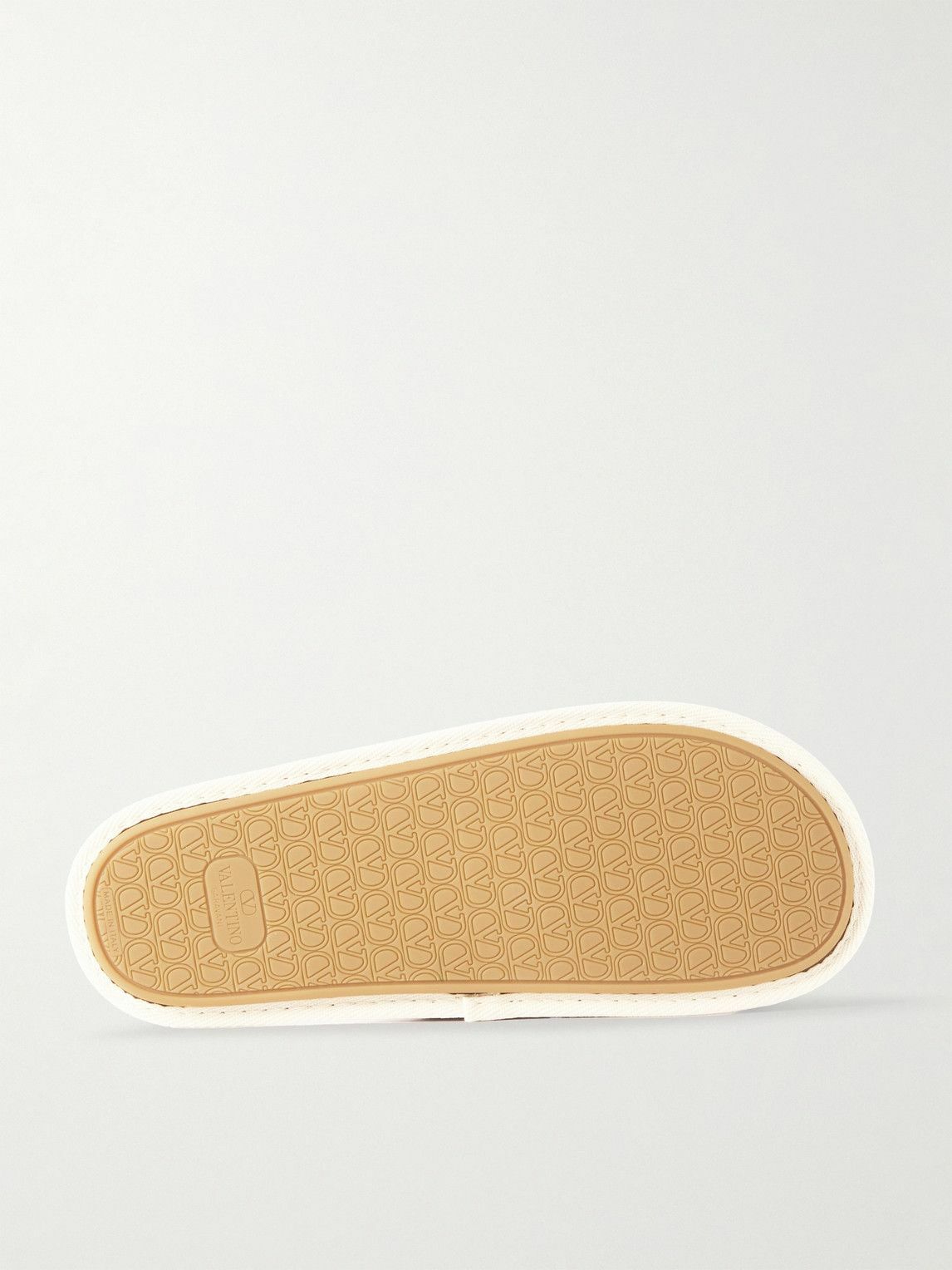 Valentino Garavani - Logo-Embellished Jacquard Slippers - Neutrals