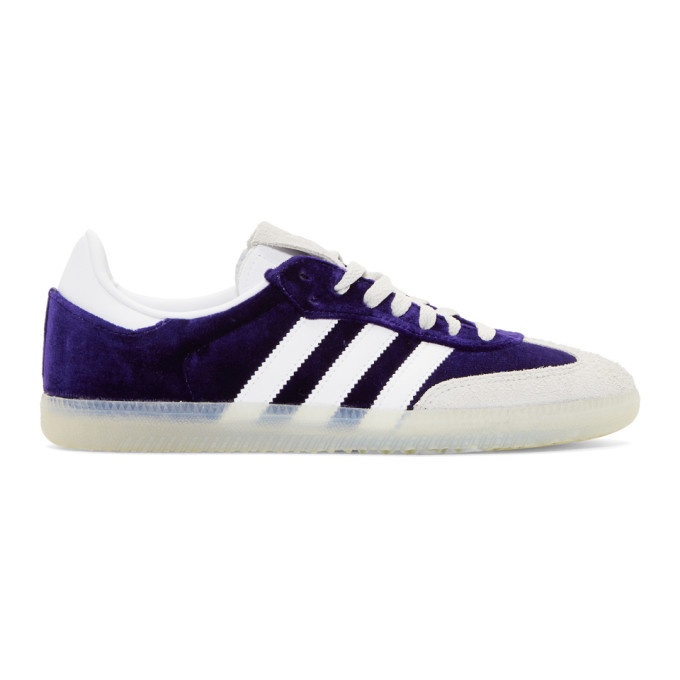 Photo: adidas Originals Purple Velvet Samba OG Sneakers
